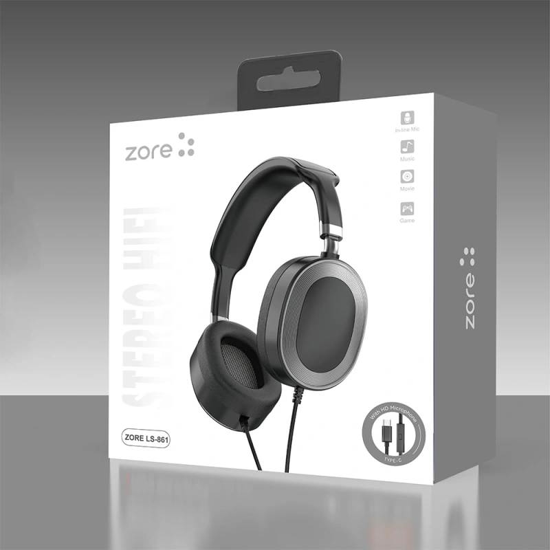 Zore LS-861 Tak Çalıştır Type-C Kulak Üstü Kulaklık