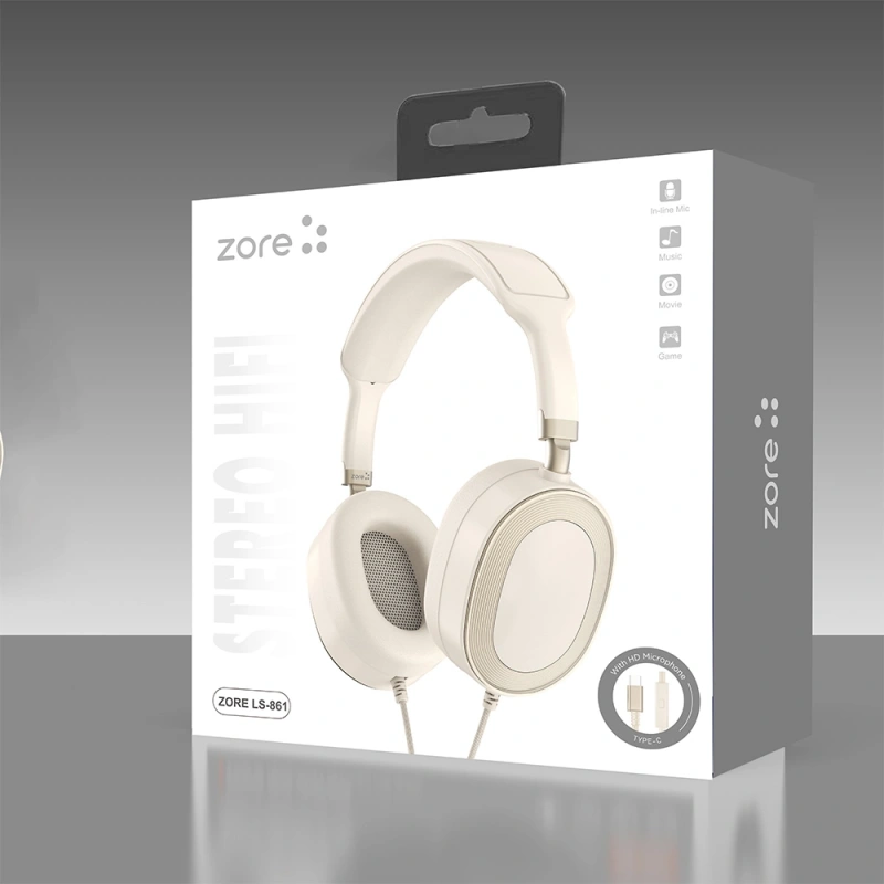 Zore LS-861 Tak Çalıştır Type-C Kulak Üstü Kulaklık