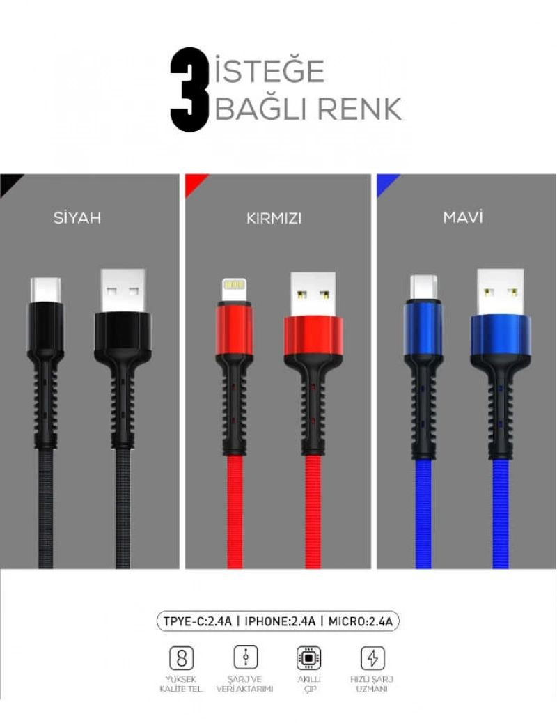 Zore LS63 Micro Usb Kablo