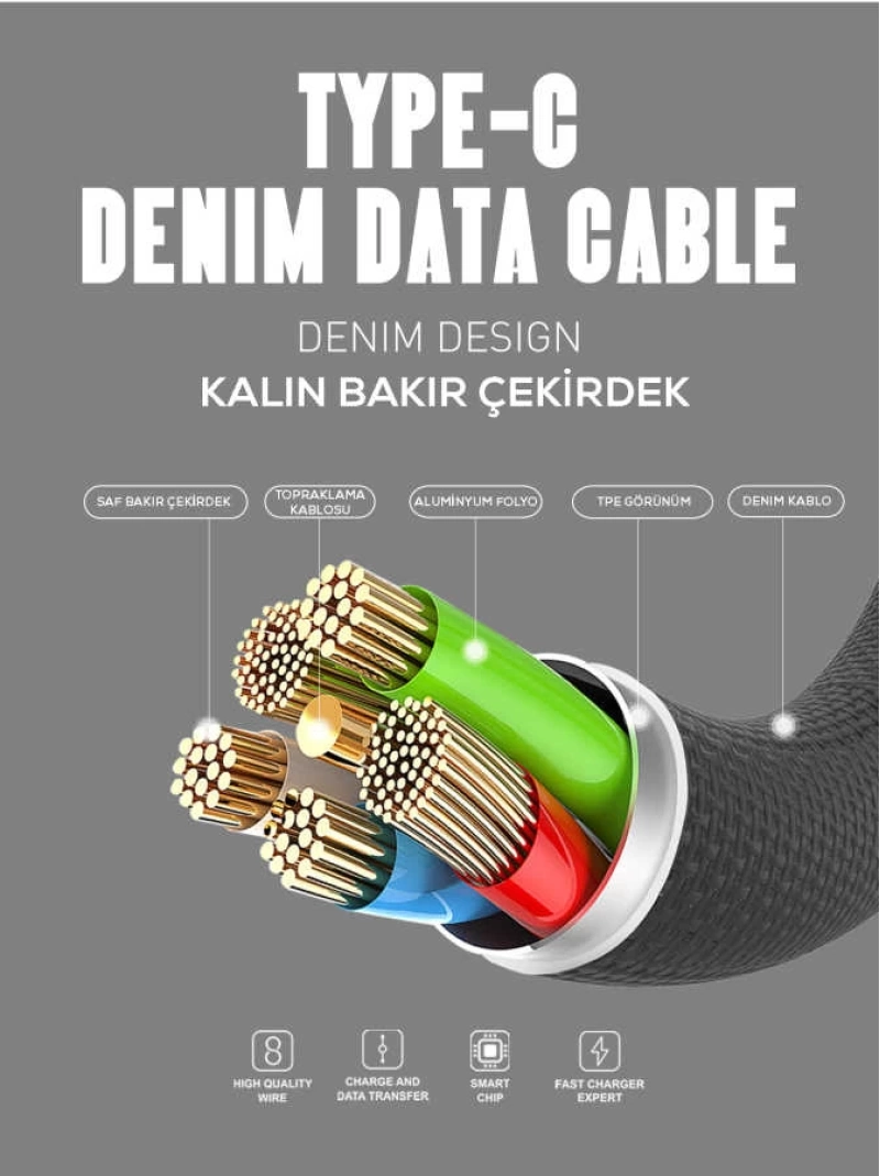 Zore LS63 Type-C Usb Kablo