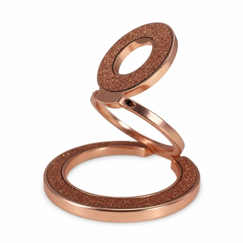 Zore Paris M102 Glitter Magnetik Ring Standlı Simli Telefon Tutucu