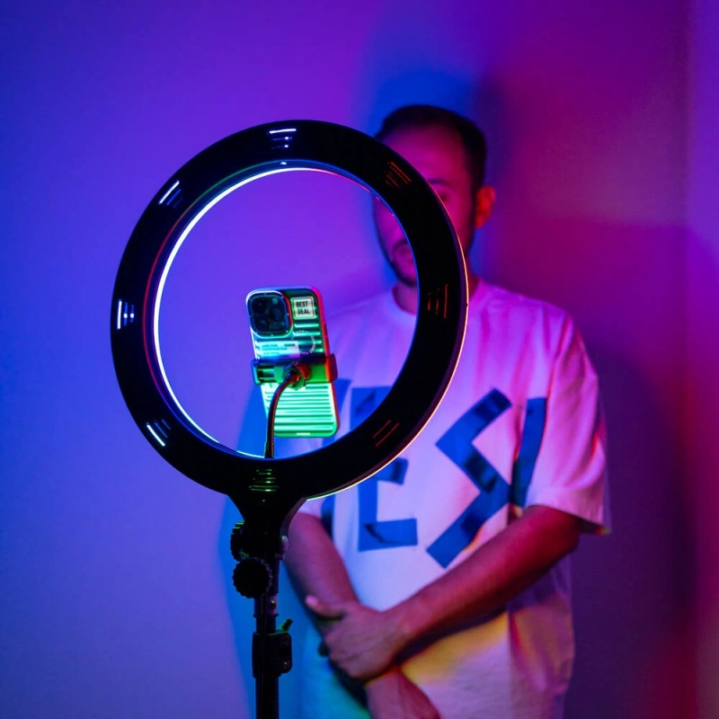 Zore MJ38 RGB 25W Ring Light Canlı Yayın 38cm USBli ve Telefon Stand