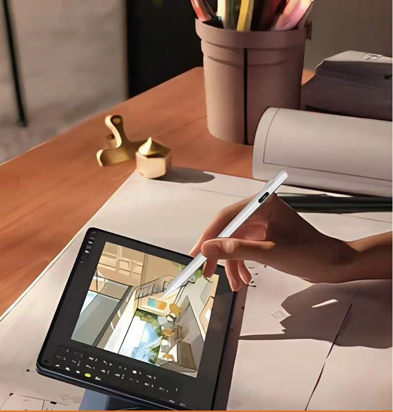 Zore Pencil 18 Stylus Universal Dijital Led Göstergeli Dokunmatik Tablet Kalemi