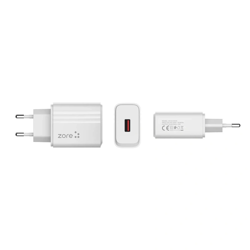 Zore Play Serisi PL1 Type-C 2in1 Seyahat Şarj Aleti 12W