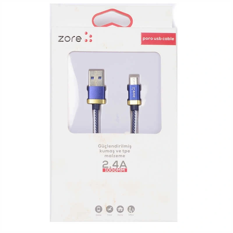 Zore Poro Micro Usb Kablo 1M