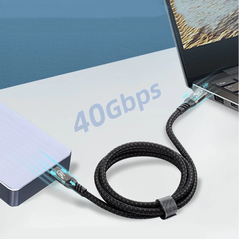Zore QG01 Type-C to Type-C USB4 PD Data Kablosu 240W 40Gbps 8K@60Hz 1 Metre
