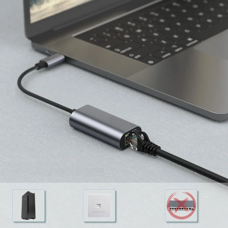 Zore QG03 USB-A to RJ45 USB3.0 Ethernet Dönüştürücü Kablo 1000Mbps 22cm