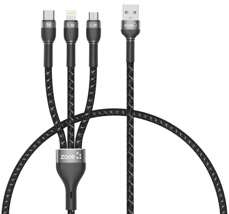 ​Zore Shira Serisi 3in1 USB Kablo 30cm