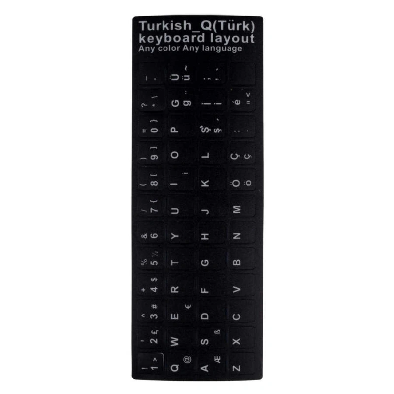Zore Türkçe Karakter Klavye Tuş Koruyucu Sticker