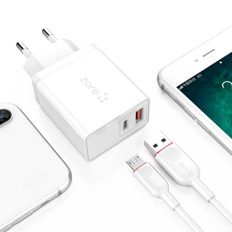 ​Zore XMac Serisi ZR-X2 Micro 2 in 1 Şarj Seti