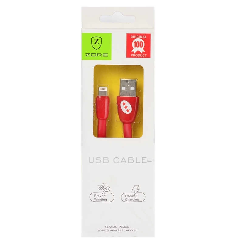 Zore Yassı Yumuşak Lightning Usb Kablo