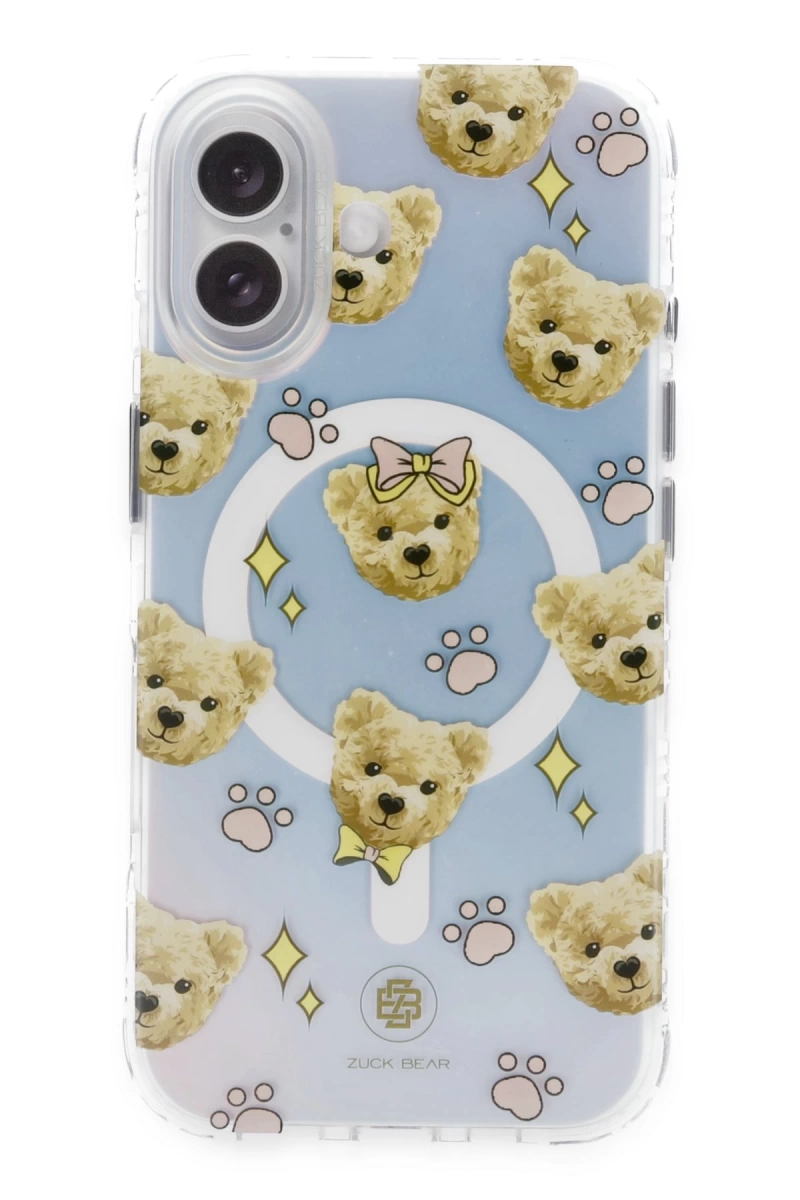 ZuckBear iPhone 16 Pro Darnell Frosted Laser Magsafe Kapak - Şeffaf