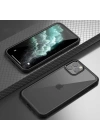 Apple iPhone 11 Pro Kılıf Zore Dor Silikon Temperli Cam Kapak