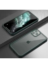 Apple iPhone 11 Pro Kılıf Zore Dor Silikon Temperli Cam Kapak