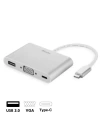 More TR Benks U20 Type-C to 3 in 1 Adaptör (Usb 3.0+VGA+Type-C)
