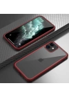 Apple iPhone 11 Kılıf Zore Dor Silikon Temperli Cam Kapak