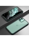 Apple iPhone 11 Kılıf Zore Dor Silikon Temperli Cam Kapak