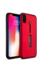 Apple iPhone X Kılıf Zore Olive Standlı Kapak