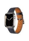 ​​​Apple Watch 7 45mm KRD-76 PU Deri Kordon Strap Kayış