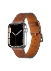 ​​​Apple Watch 7 45mm KRD-76 PU Deri Kordon Strap Kayış