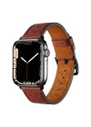 ​​​Apple Watch 7 45mm KRD-76 PU Deri Kordon Strap Kayış