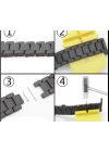 ​​​Apple Watch Ultra 49mm Kordon Mat Seramik Metal Strap Kayış