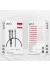 ​Zore Shira Serisi 3in1 USB Kablo 30cm