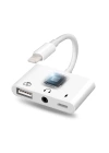 3in1 İPhone-İPAD lightning To Kulakılık ve Usb Kamera Okuyucu Otg