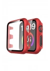 MSA Apple Watch 42mm Camlı Kasa Ekran Koruyucu - Kırmızı