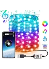 ALLY 10MT 100 LED RGB Bluetooth Telefonla Kontrol Edilen Usb Led Lamba İos-Android