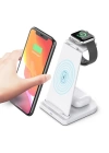 ALLY 15W 3in1 Şarj Standı Wireless Kablosuz Şarj iPhone+iWatch+AirPods YM-UD21