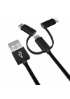 Ally 3in1 2.4a Type-C Micro Usb İphone 5,6,7,8 Halat Usb Kablo