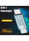 Ally 40Gbps USB 4 Type-C to Type-C Data Dönüştürücü Çevirici Adaptör