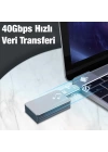 Ally 40Gbps USB 4 Type-C to Type-C Data Dönüştürücü Çevirici Adaptör