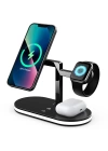 Ally 5in1 Led Işıklı Wireless Kablosuz Şarj Standı - iPhone+iWatch+AirPods