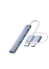 ALLY A-806 4in1 Type-C + USB Girişli USB 3.0 Çoğaltıcı Hub Adaptör Çevirici