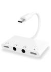 ALLY Andriod Usb Type C 4in1 Otg Ses Adaptörü Çift DC 3.5MM Jack