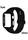 ALLY Apple Watch 4-5-6 40mm Silikon Kordon Kayış ve Ekran Koruyucu Kılıf