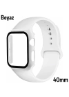 ALLY Apple Watch 4-5-6 40mm Silikon Kordon Kayış ve Ekran Koruyucu Kılıf