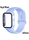 ALLY Apple Watch 4-5-6 40mm Silikon Kordon Kayış ve Ekran Koruyucu Kılıf