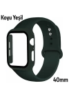 ALLY Apple Watch 4-5-6 40mm Silikon Kordon Kayış ve Ekran Koruyucu Kılıf