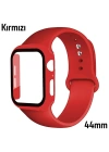 ALLY Apple Watch 4-5-6 44mm Silikon Kordon Kayış ve Ekran Koruyucu Kılıf