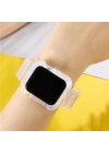 ALLY Apple Watch 6-SE-5-4 44mm - 3-2-1 42mm Kayış Kordon Kılıf Silikon