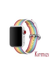 Ally Apple Watch 7-8 41mm 6-5-4 40mm Kayış Kordon Dokuma Çizgili Spor 3-2-1 38mm