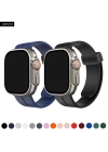 Ally Apple Watch 7-8 41mm 6-5-4 40mm Manyetik Uçlu Silikon Kayış Kordon 3-2-1 38mm