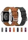 Ally Apple Watch 7-8 41mm 6-5-4 40mm Single Coil Deri Kayış Kordon 3-2-1 38mm