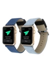 Ally Apple Watch 7-8 45mm 6-5-4 44mm Kayış Kordon Canvas Dokuma Blue Jean 3-2-1 42mm