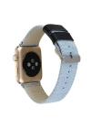 Ally Apple Watch 7-8 45mm 6-5-4 44mm Kayış Kordon Canvas Dokuma Blue Jean 3-2-1 42mm