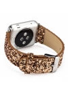 Ally Apple Watch 7-8 45mm 6-5-4 44mm Kordon Kayış Deri Sim İşlemeli 3-2-1 42mm