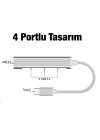 Ally C-809 4in1 Type-C to USB Hub Adaptör Çevirici Dönüştürücü Çoğaltıcı